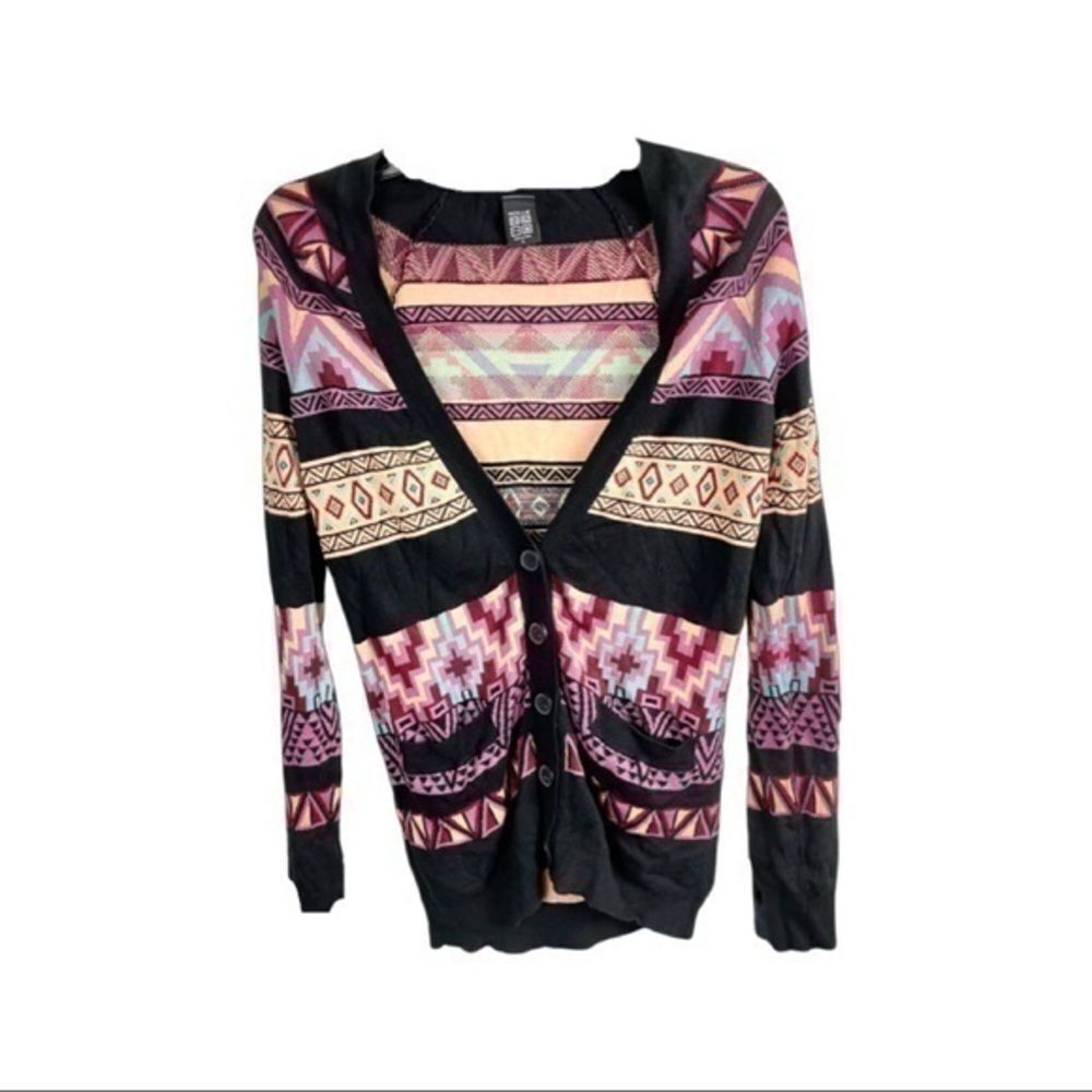 Colorful cardigan Sweater Size Small by the brand Nollie.